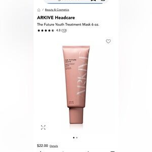 Arkive The Future Youth Hair Treatment Mask 6 oz NEW